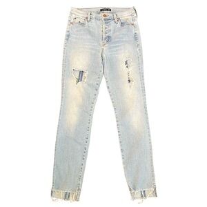 LEVEL 99 Denim Anthropologie High Rise Straight Skinny Jeans Swmmies Size 28